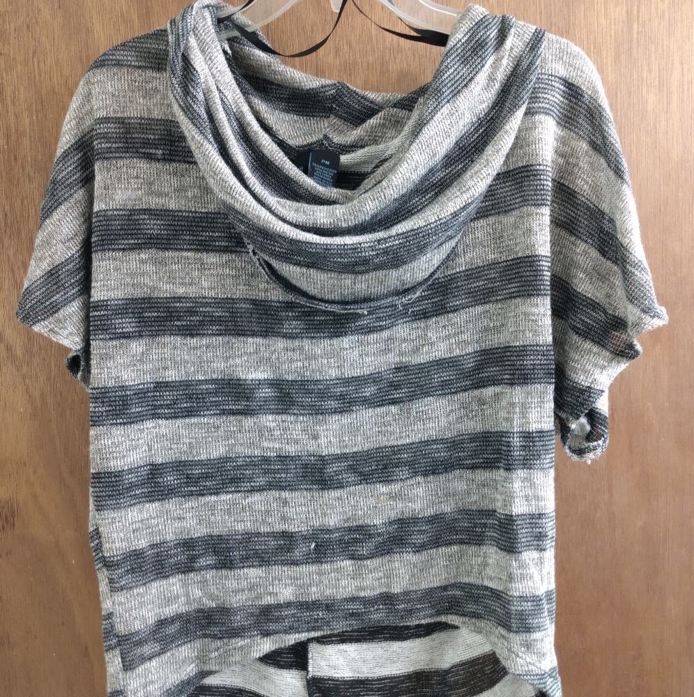 Silver Gray Shirt Petite Medium